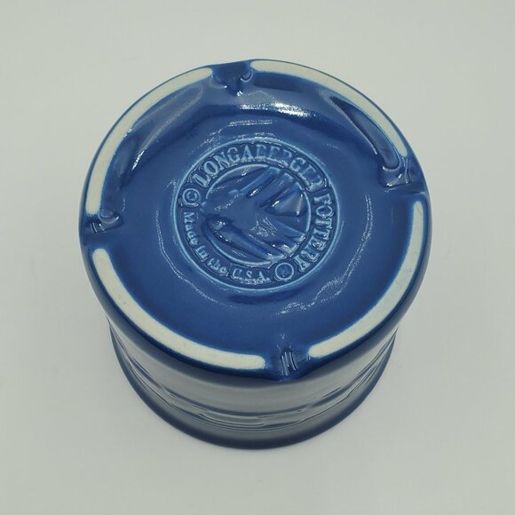 Longaberger Woven Traditions Cornflower Blue Crock 1 Pint Blue Salt Crock - Picture 4 of 5